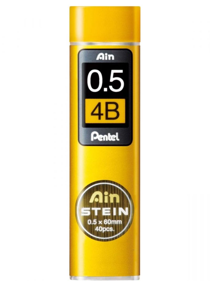 Pentel Mechanical Pencil Lead, Ain Stein, 0.5mm, 4B (C275-4B) - Image 1