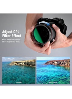 Neewer NEEWER 2 in 1 67mm Variable ND Filter ND2–ND32&CPL Filter(Circular Polarizer Filter) No X Cross/30 Layer Nano Coated/HD Optical Glass/Ultra Slim Aluminum Alloy Frame/Water Repellent/Scratch Resistant  - Image 5