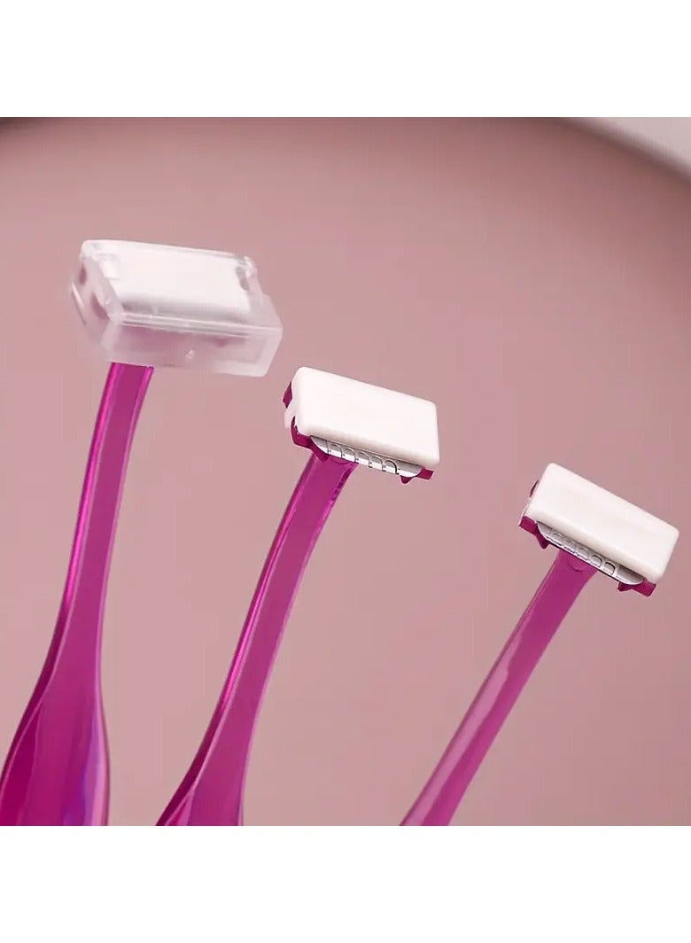 LANGMANNI مجموعة شفرات الحواجب 3 قطع/طقم، شفرات حواجب أمان من الفولاذ المقاوم للصدأ على شكل T، أداة تشذيب الشعر الوجه، أدوات المكياج - Image 4