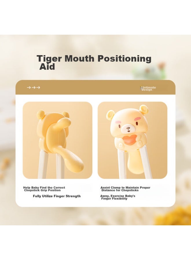 GRASEY Guangyi Children's Chopsticks, Training Chopsticks, Learning Chopsticks, Second Stage Baby Home Use Children's Tableware, Beige Gy7349 - Image 2