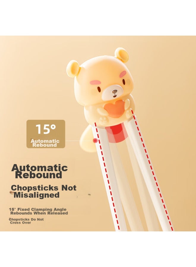 GRASEY Guangyi Children's Chopsticks, Training Chopsticks, Learning Chopsticks, Second Stage Baby Home Use Children's Tableware, Beige Gy7349 - Image 5