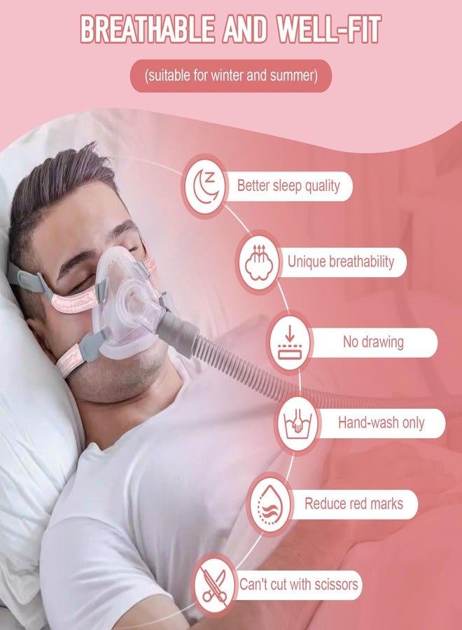 LEWEREST 8 Pack Satin CPAP Strap Covers, Universal CPAP Headgear Pads, CPAP Face Mask Cushion Pads, Soft Silk CPAP Mask Strap Covers Comfortable CPAP Supplies Washable and Reusable - Reducing Red Marks (Pink) - Image 5