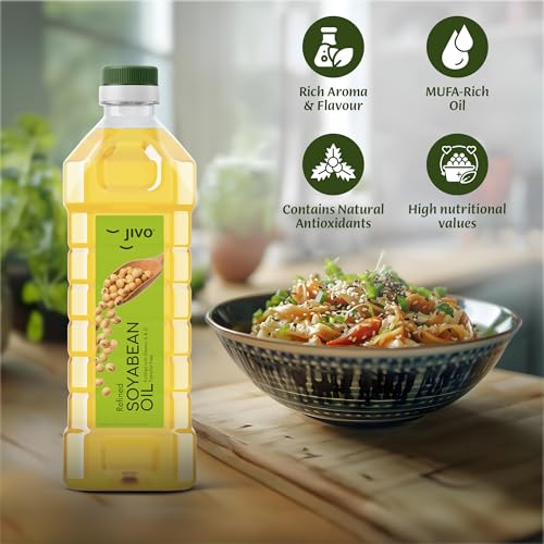 Jivo Cooking Edible Soyabean Oil 1 Litre | High in Omega-6 PUFA | Contains Tocopherols Natural Antioxidant | Suitable for Daily Cooking | - Image 5