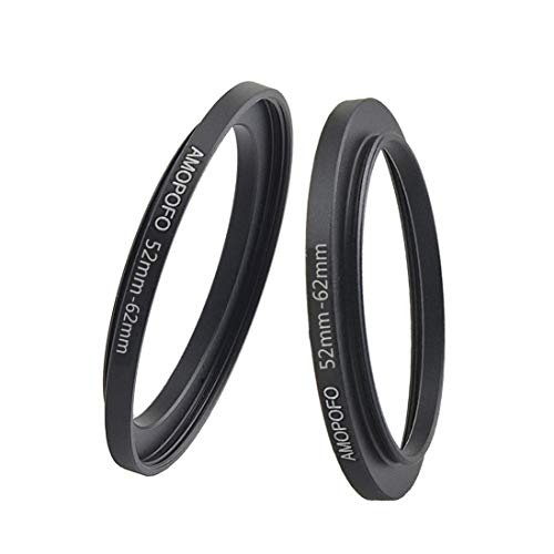 Amopofo 52 to 62mm /52mm to 62mm Step Up Ring Filter Adapter for UV,ND,CPL,Metal Step Up Ring,Compatible with All 52mm Camera Lenses & 62mm Accessories - Image 2
