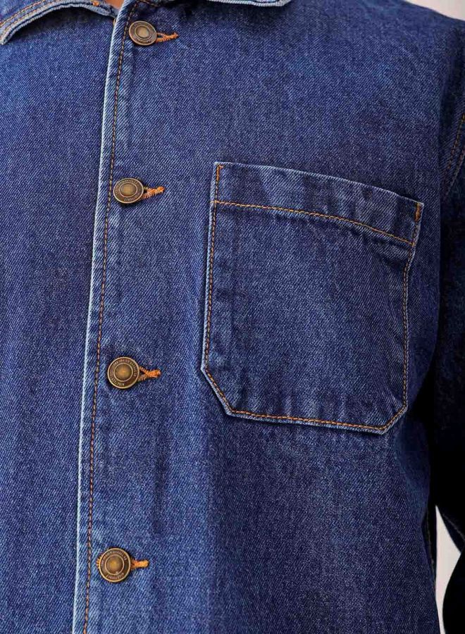 The Indian Garage Co Men Relaxed Fit Solid Round Neck Long Sleeves Jacket - Image 4