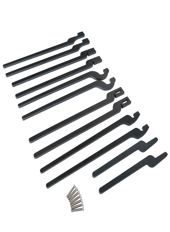Topsair Rapid Tongs Bundle Set - 6 Types of DIY Blacksmith Tongs - 12 Pieces - Stainless Steel Rivet - 36x4.7x0.8cm - Black - Steel - Image 5