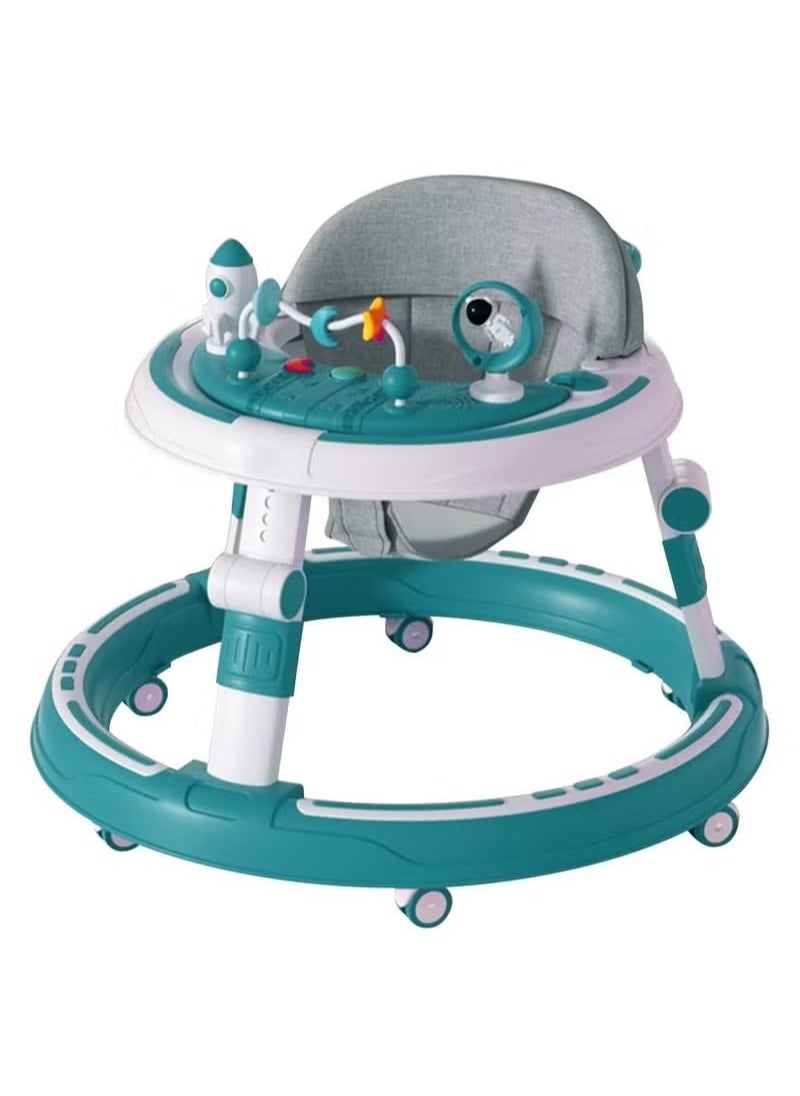 XiuWoo 3-in-1 Baby Walker Infant Walker with Toys Anti-Rollover Adjustable Height with Wheels Activity Center for Baby with Music Toy Foldable Baby Walker for Infants  - Image 1