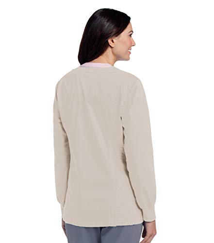 Landau Prewashed 3035 Snap Front Scrub Jacket Sandstone XS - Image 3
