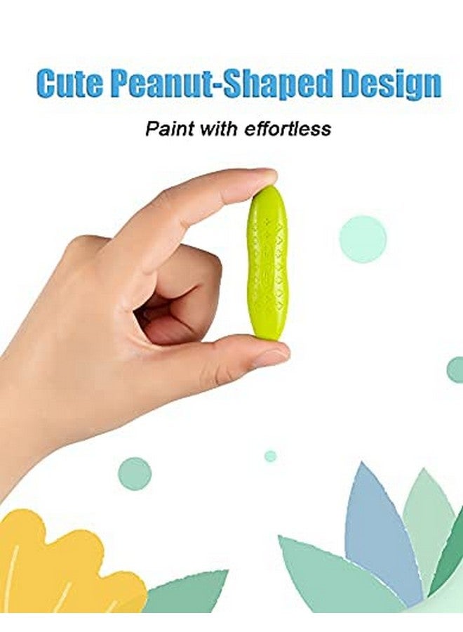 YPlus Peanut Crayons For Kids 24 Pastel Colors Washable Toddler Crayons Non Toxic Baby Crayons For Ages 2 4 1 3 4 8 Coloring Art Supplies - Image 4