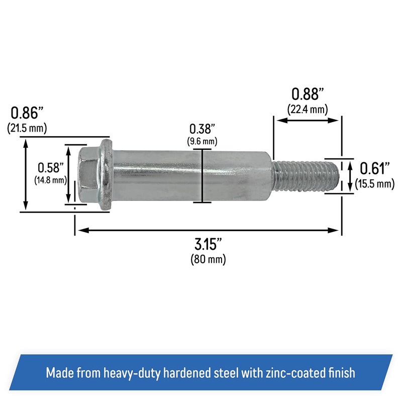 AA Gauge Wheel Shoulder Bolt Screw Replacement for John Deere Ztrak Eztrak - GX21012 (2 Pack) - Image 3