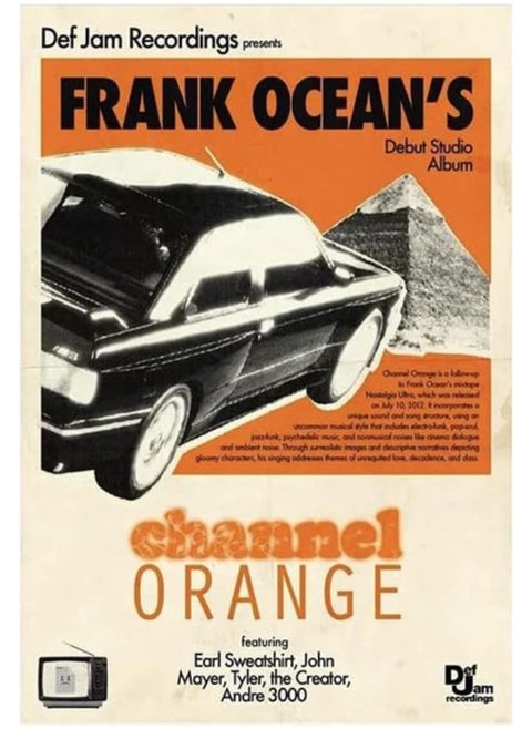 TNESSENTIAL FRANK OCEAN   CHANNEL ORANGE   CANVAS POSTER