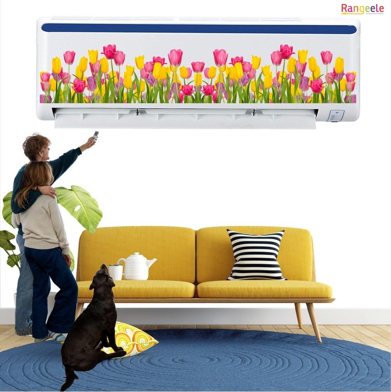 Rangeele '3D Nature Flower'' AC Cover Sticker (96.5 cm x 30.2 cmx 24.1 cm) - Image 3