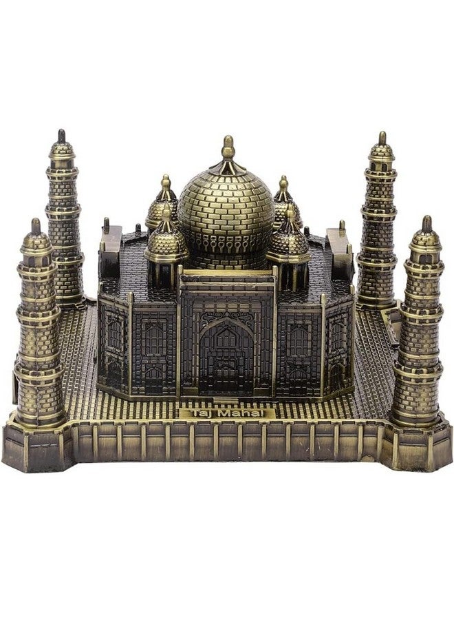 VRB Dec مجموعة تمثال VRB من النحاس 1 للديكور المكتبي وعرض الهدايا وملحقات الزينة للمنزل (تاج محل)، برونزي - Image 3