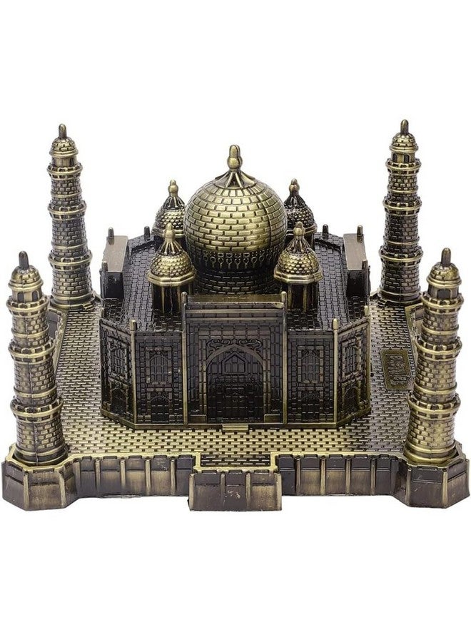 VRB Dec مجموعة تمثال VRB من النحاس 1 للديكور المكتبي وعرض الهدايا وملحقات الزينة للمنزل (تاج محل)، برونزي - Image 5