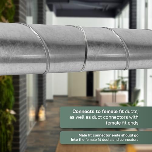 Vent Systems 8'' Inch Backdraft Damper - Backflow Shutter - Heavy-Duty Inline Springs Loaded - One-Way Airflow Ducting Insert - Inline Fan Vent Deflector - Image 5