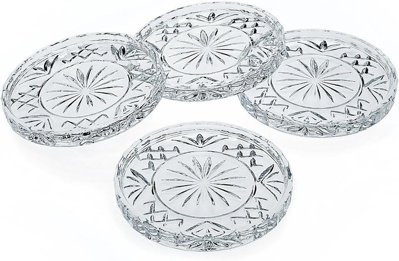 Godinger Dublin Set of 4 Crystal Coasters - Image 1