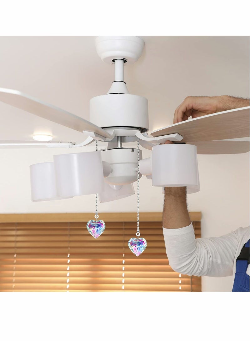 Loquat Ceiling Fan Pull Chain Rainbow Maker Extension with Connector for Bathroom Toilet Light (Heart) - Image 4