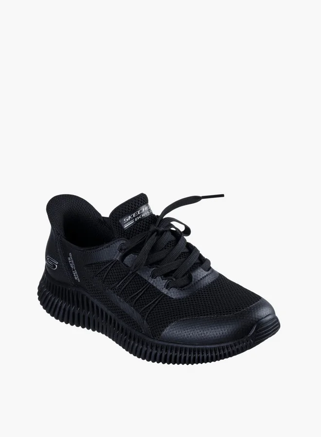 SKECHERS Women's BOBS GEO LITE Lace-Up Sports Shoes - 117413-BBK