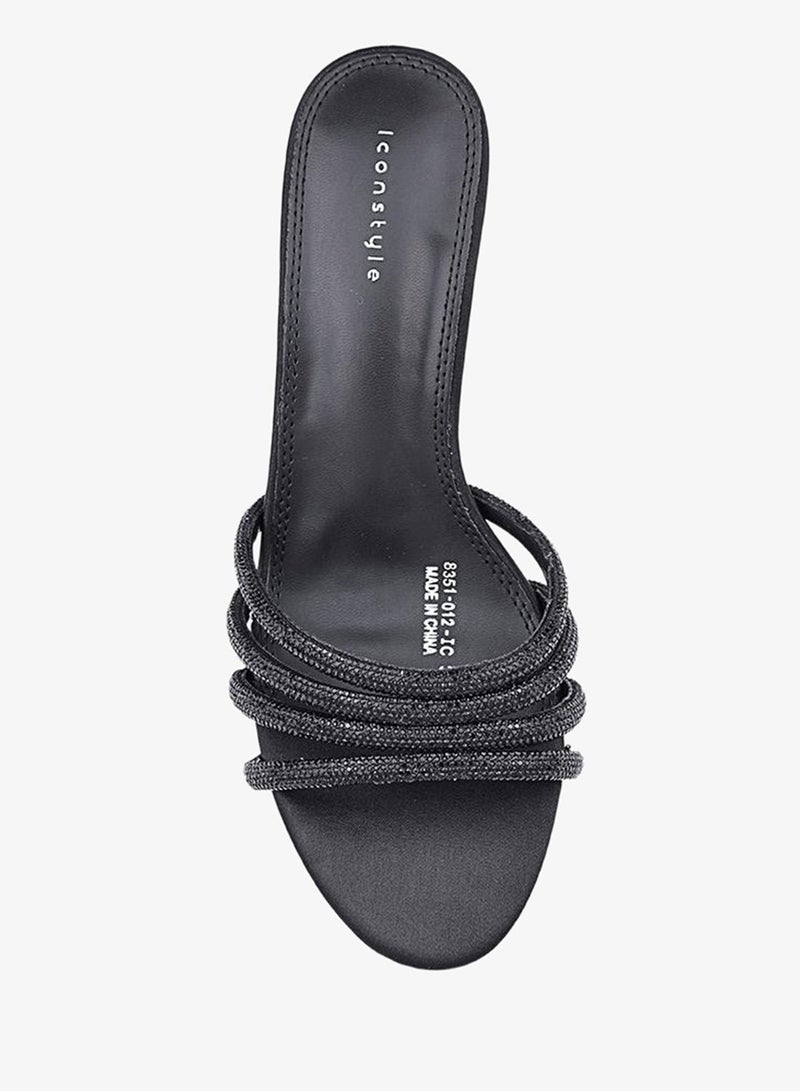 IconStyle Embellished Strappy Heeled Mules - Image 3