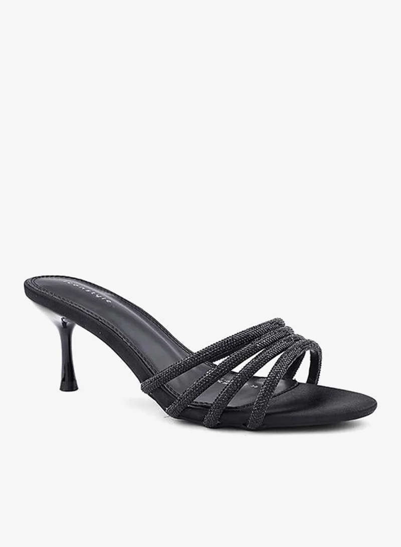 IconStyle Embellished Strappy Heeled Mules