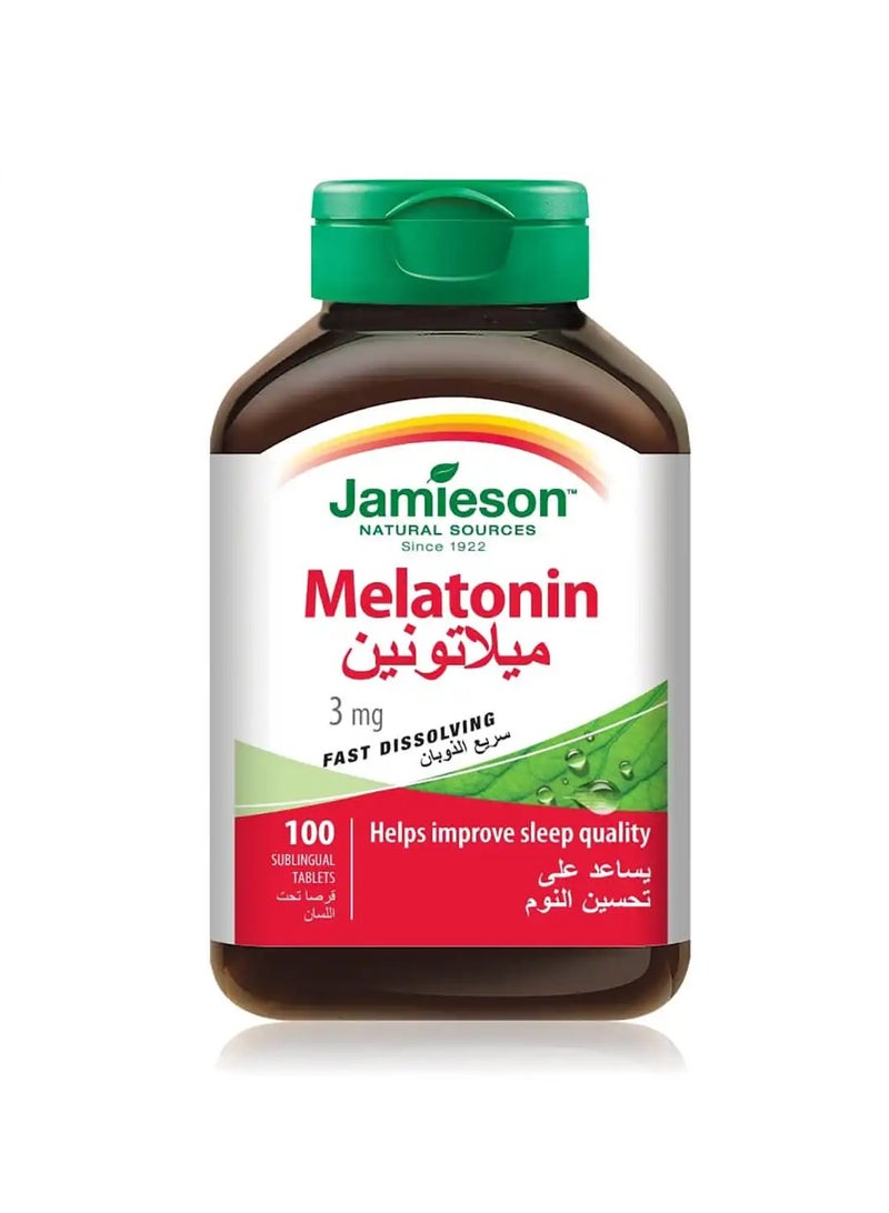 Jamieson Melatonin 3 mg Sleep Support 100 Tablets - Image 1