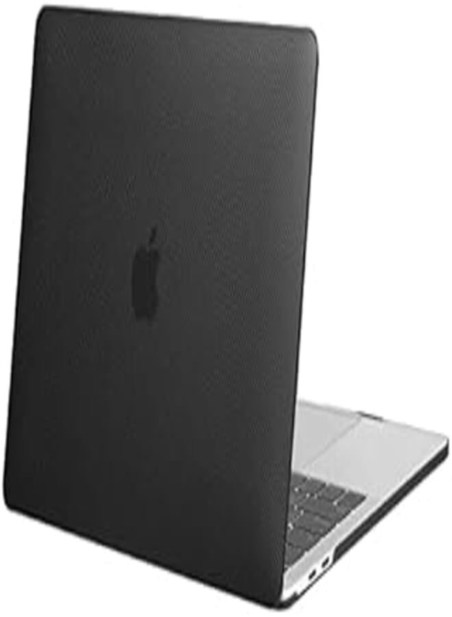 Mosiso MOSISO Case Compatible with MacBook Pro 13 Inch 2023 2022 2021 2020-2016 M2 M1 A2338 A2289 A2251 A2159 A1989 A1706 A1708, Plastic Polka dots Carbon Fibre Texture Hard Shell Black