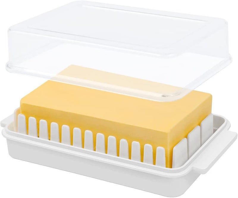 BLINE Butter Dish Keeper with Sealed Plastic Lid and Cutter Slicer for Easy Cutting and Storage, BPA Free Butter Box Cheese Keeper for Refrigerate Cheese Butter Slicer,Butter Cutter Container Box - Image 2