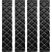MIKAFEN 4 Pack Universal Car Seat Belt Pads Adult Seat Belt Shoulder Strap Covers Harness Pad for CarBagSoft Comfort Helps Protect You Neck Shoulder from The Seat Belt RubbingBlack - Image 2