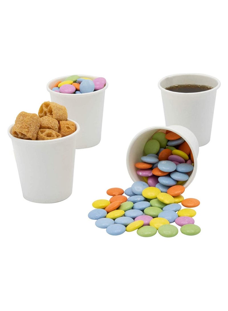 KASTWAVE 50ml White Paper Cups Small Disposable Bathroom Espresso Mouthwash Cups Hot Cold Beverage Drinking Cup Small Blue Paper Cups for Mouthwash for Party Picnic Travel and Event 100 Pack  - Image 3