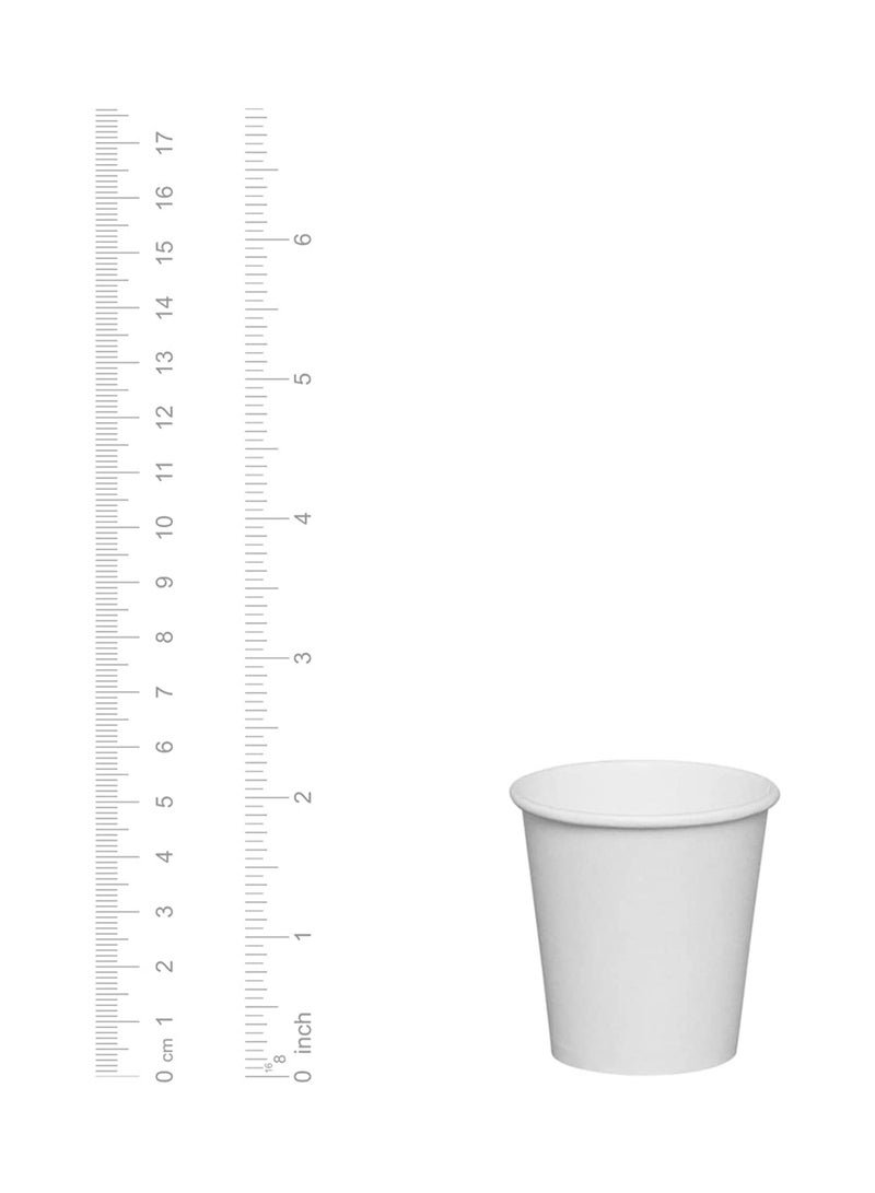 KASTWAVE 50ml White Paper Cups Small Disposable Bathroom Espresso Mouthwash Cups Hot Cold Beverage Drinking Cup Small Blue Paper Cups for Mouthwash for Party Picnic Travel and Event 100 Pack  - Image 5