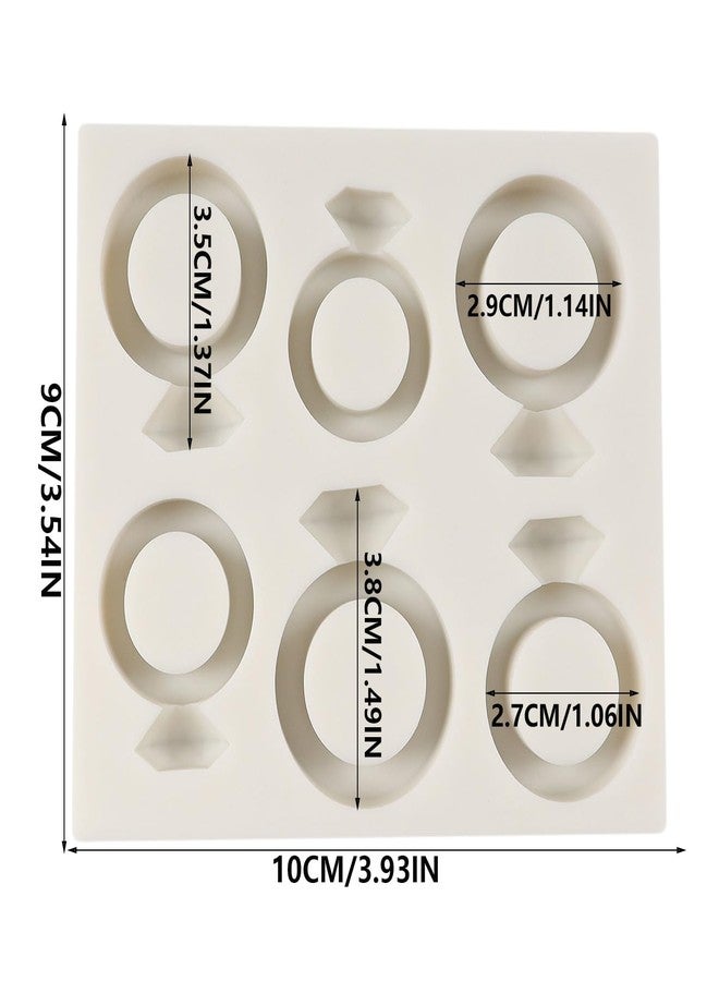 QDMOLDS قوالب سيليكون على شكل خاتم ألماس من QDMOLDS، قالب فوندان للزفاف والخطوبة، قالب حلوى شوكولاتة لتزيين كعكة الزفاف، قالب تزيين الكب كيك، قالب سكر، قالب عجينة السكر، قالب طين بوليمر - Image 2