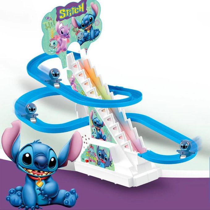 Little Stitchh Slide Toy – Battery Operated with Pop Music, Flashing Lights & Slippery Ladders, Fun Sliding Game for Kids