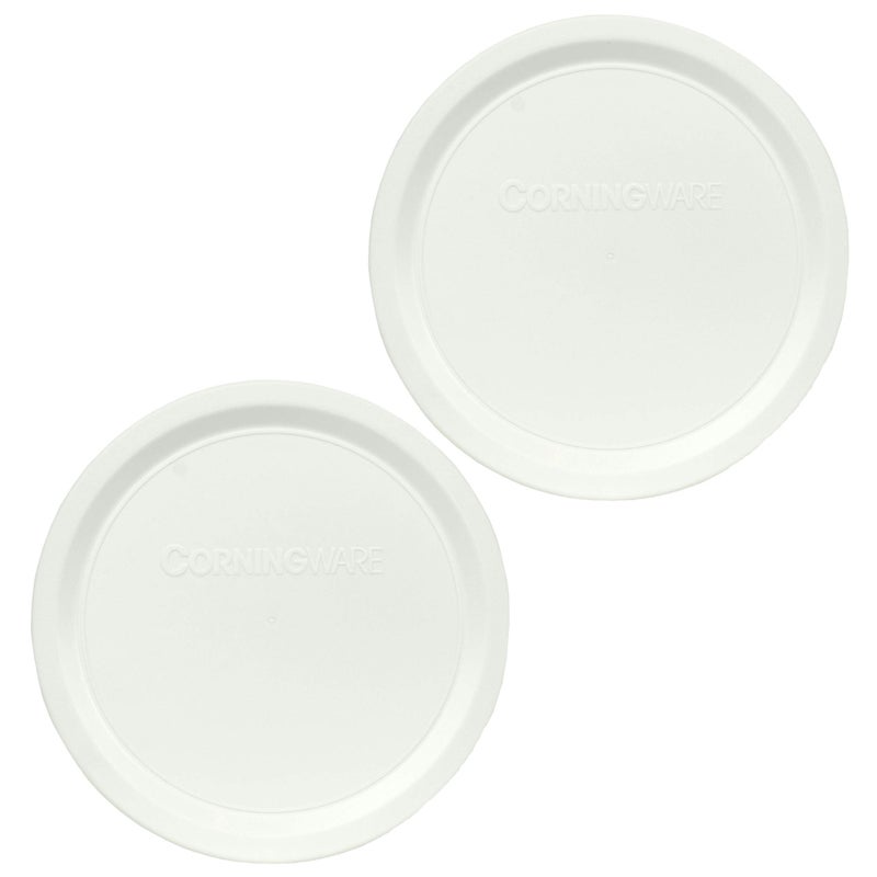 غطاء كورنينجوير F16PC فرنسي أبيض سعة 16 أونصة بلاستيكي بديل 2 عبوة