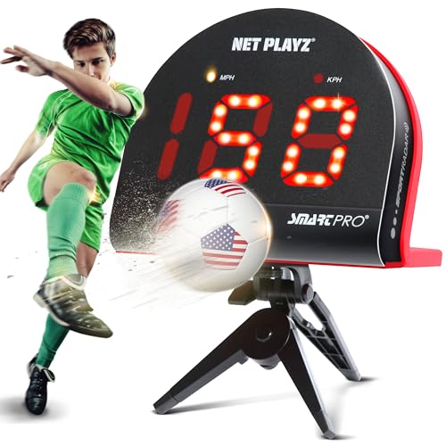 NET PLAYZ NetPlayz Soccer Radars, Speed Sensors Training Equipment (Hands-Free Radar Guns, Shooting Speed Guns | Soccer Gifts, High-Tech Gadget & Gear for Soccer Players, Black (NIS022132021) - Image 1