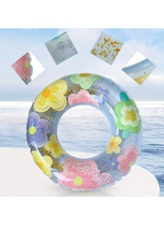 Goolsky 1pc Flower Pattern Transparent Swimming Ring, Inflatable Water Floating Ring, Suitable For Summer Parties, Beach Fun(60#)  - Image 5