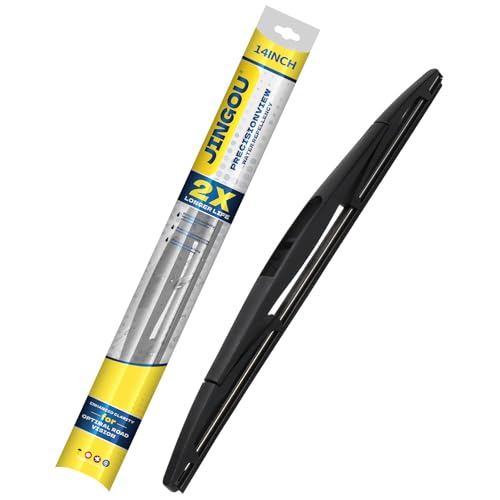 JINGOU 14 Inch Rear Wiper Blade Compatible with Subaru Outback 2006-2019/Subaru Forester 2006-2022/Honda Fit 2009-2020 Back Windshield Wipers (Pack of 1),Automotive Replacement Windshield Wiper Blades(14B) - Image 1