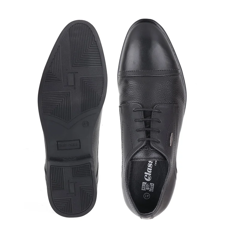 Red Chief حذاء رسمي رجالي جلد طبيعي مريح | أسود