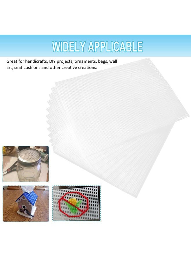 APOCHON 30 Pieces 7 Count Plastic Mesh Canvas Sheets, 10.2" x 13" Plastic Canvas Plastic Mesh for Embroidery Crafting, Acrylic Yarn Crafting, Knit and Crochet DIY Projects - Image 4
