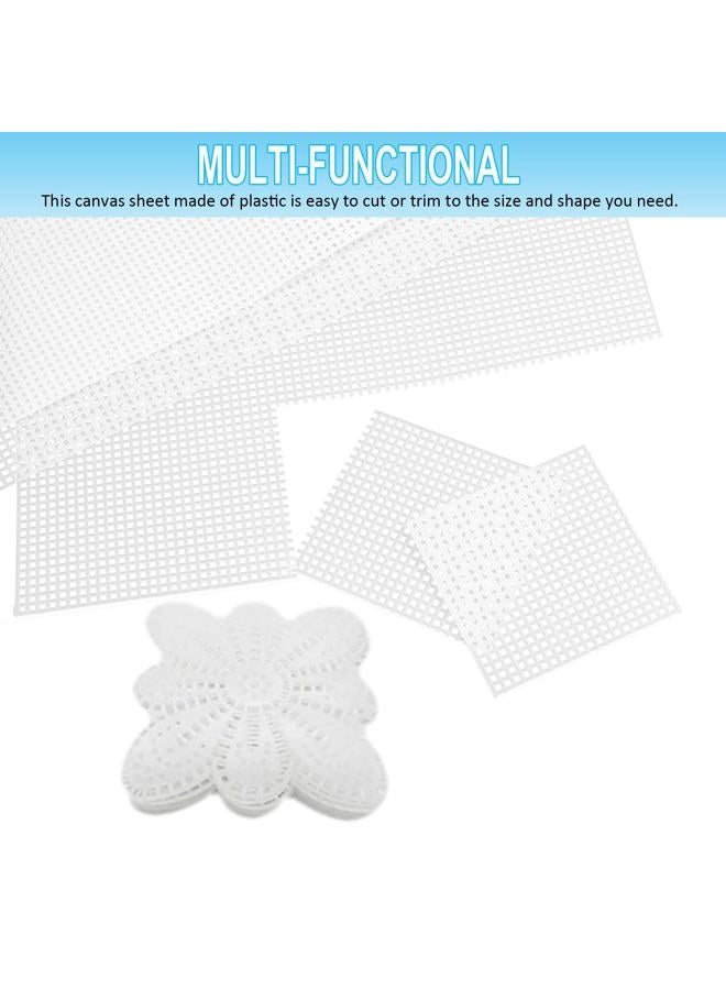 APOCHON 30 Pieces 7 Count Plastic Mesh Canvas Sheets, 10.2" x 13" Plastic Canvas Plastic Mesh for Embroidery Crafting, Acrylic Yarn Crafting, Knit and Crochet DIY Projects - Image 3