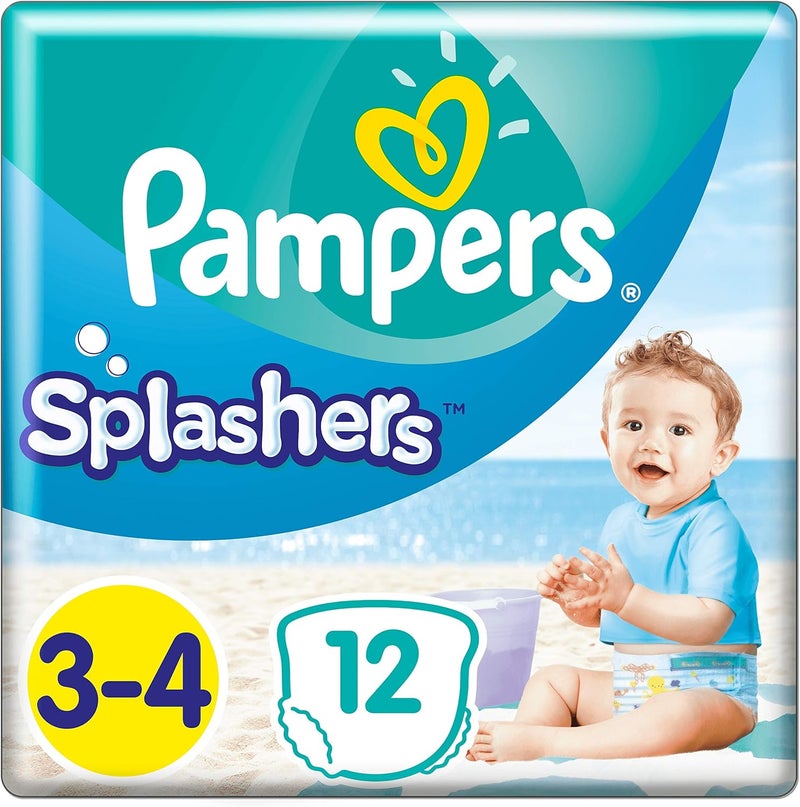 Pampers Splashers Disposable Swim Diapers Size 3-4 - Image 1