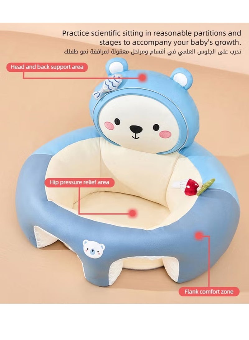 Gonice Baby Sitting Support Seat Sofa, Baby Sofa Learn Sitting Chair, Baby Sitting Chair, Infant Sit-up Sofa, Infant Floor Seat With Back Support, Toddler Activity and Feeding Seat, Gift for Kids Boy Girl - Image 4