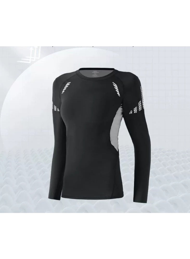 UPF 50 Women's 3 Piece Long Sleeve Rash Guard Swimsuits  Meat Covered Hot Spring Swimsuit Split High Bounce Speed Dry Swimsuit - Image 2
