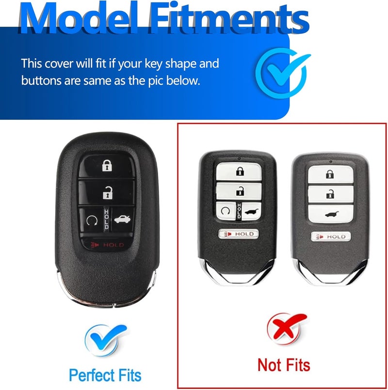 Flensent Key Fob Cover for Honda with Diamond Keychain - Image 2