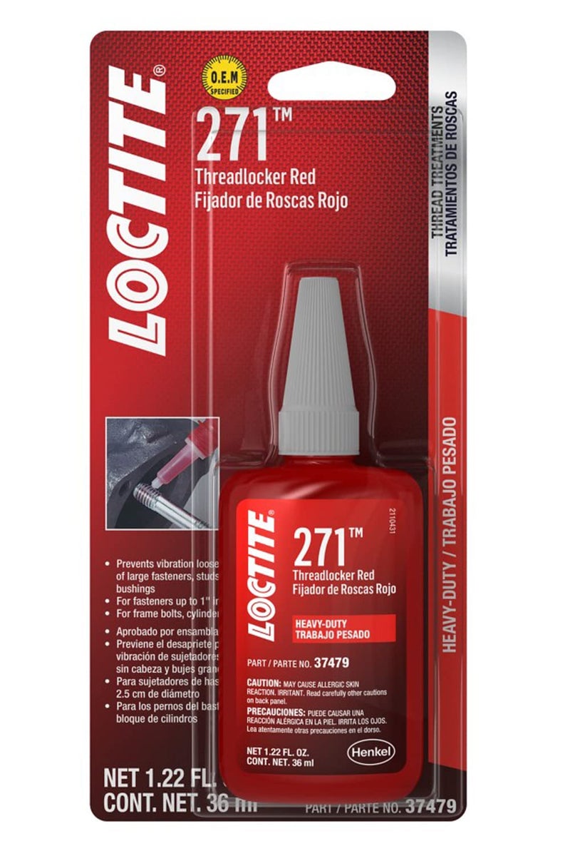 Loctite 37479 271 Red Heavy Duty Threadlocker Bottle - 36 ml - Image 5