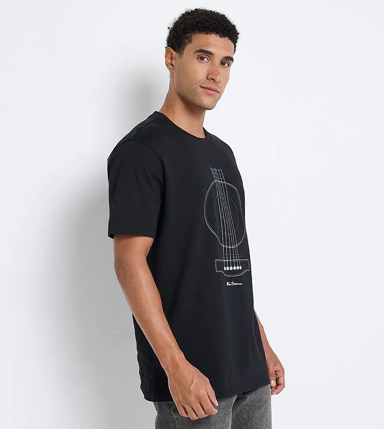 Ben Sherman  Ben Sherman Men's Crew Neck Short Sleeve Printed T-Shirt for Men | Best Price UAE