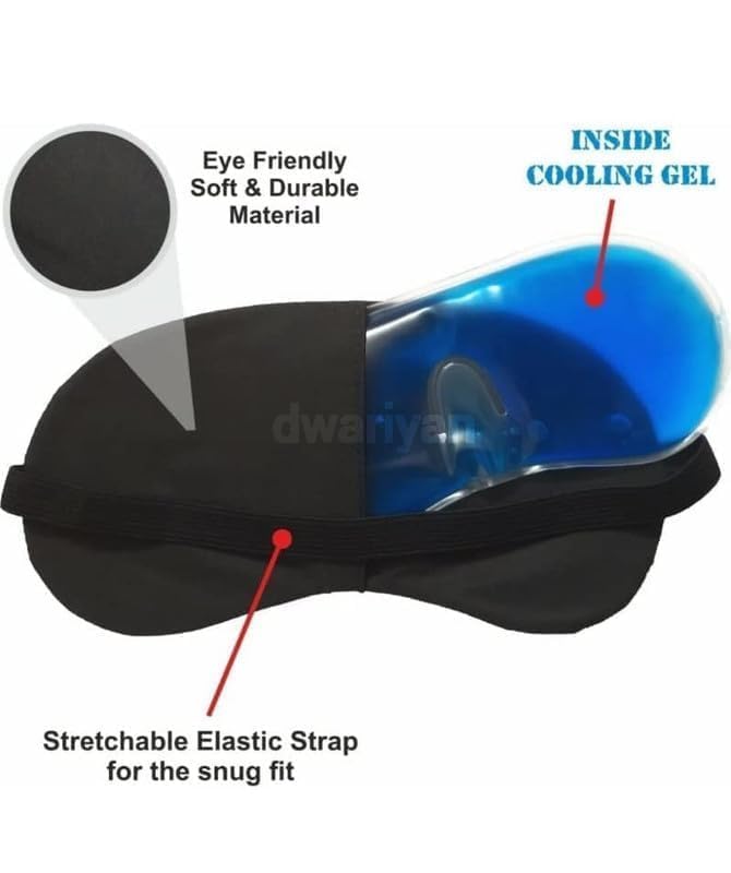 Pinopa Cooling Gel Eye Mask for Dark Circles and Pain Relief Ice Pack for Eyes Unisex Pack of 1 - Image 4