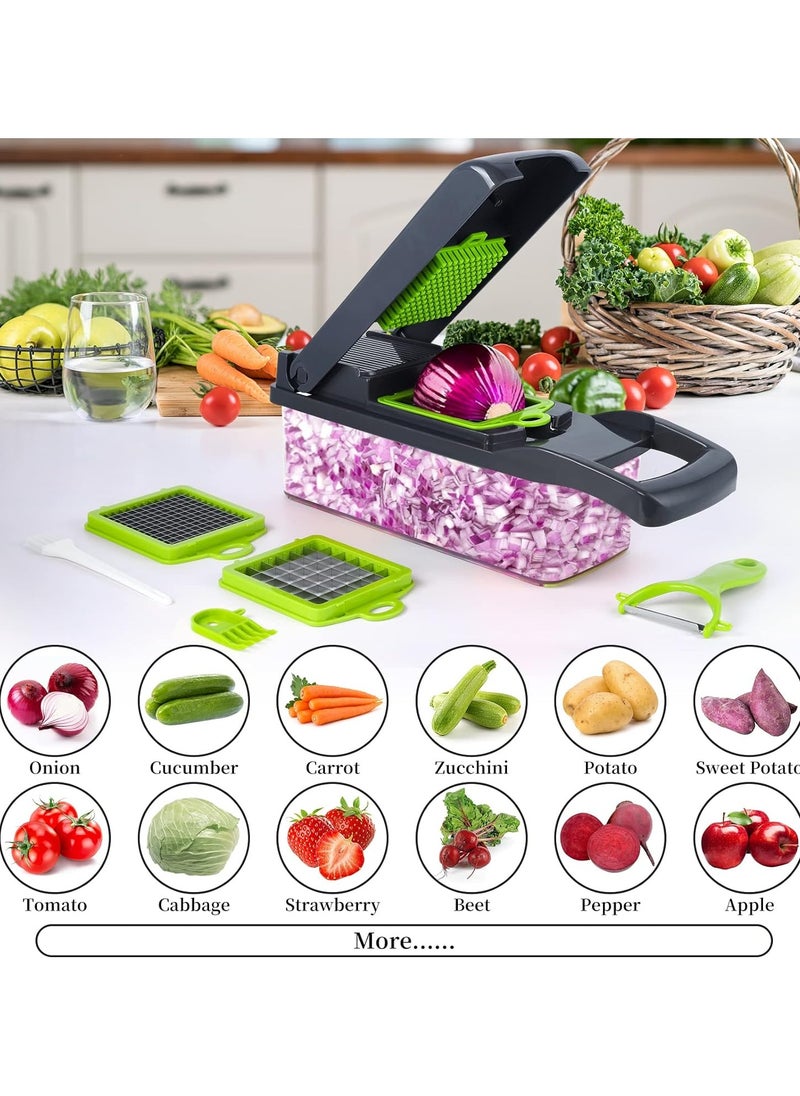 Generic - 16 in 1 Vegetable Chopper with Interchangeable Blades Multicolor - Image 1