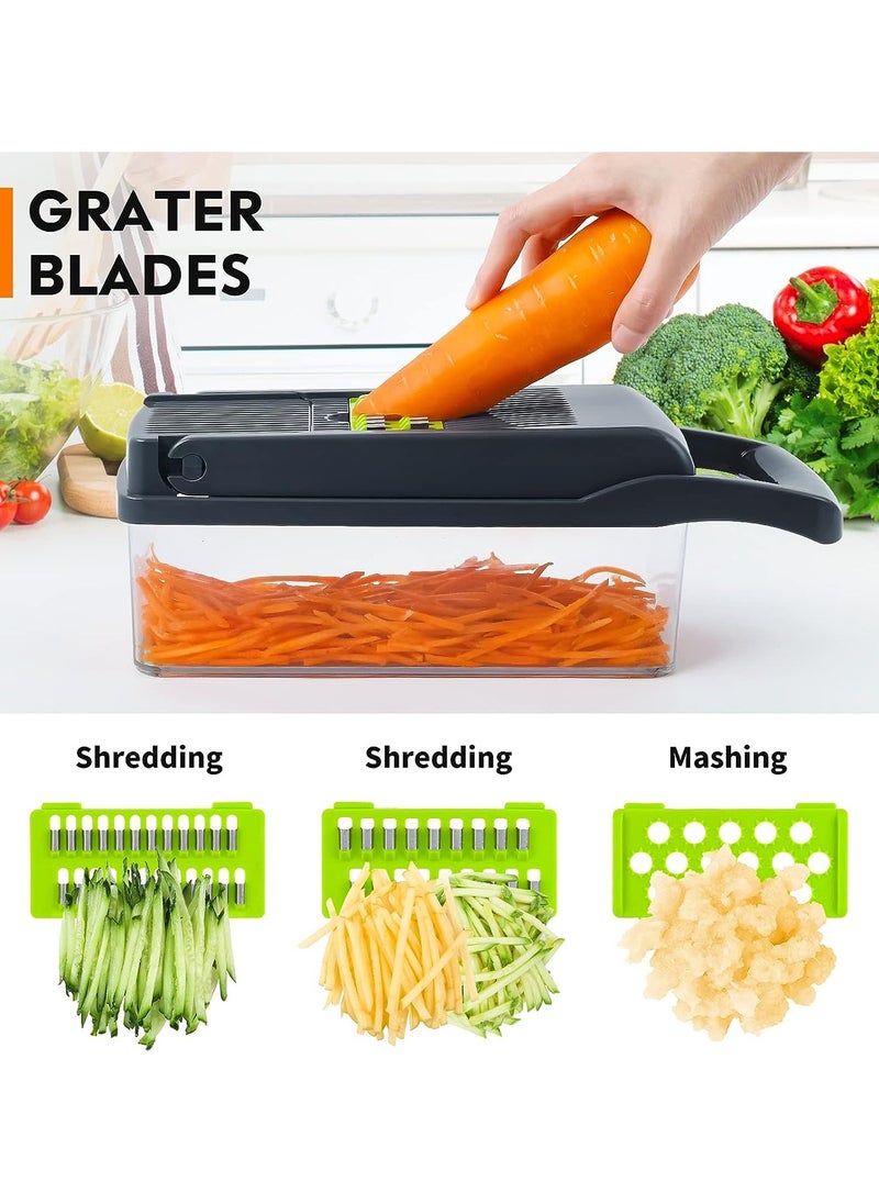 Generic - 16 in 1 Vegetable Chopper with Interchangeable Blades Multicolor - Image 1