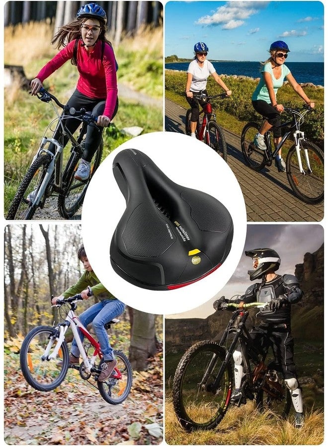 12FOR COLLECTION Comfortable Cycle Seat Cushion with Dual Shock Absorbing, Memory Foam, Waterproof Saddle, Ergonomic Bike Seat for Road, Mountain, and Spinning Bikes/Big Butt Saddle Bicycle Saddle - Image 5