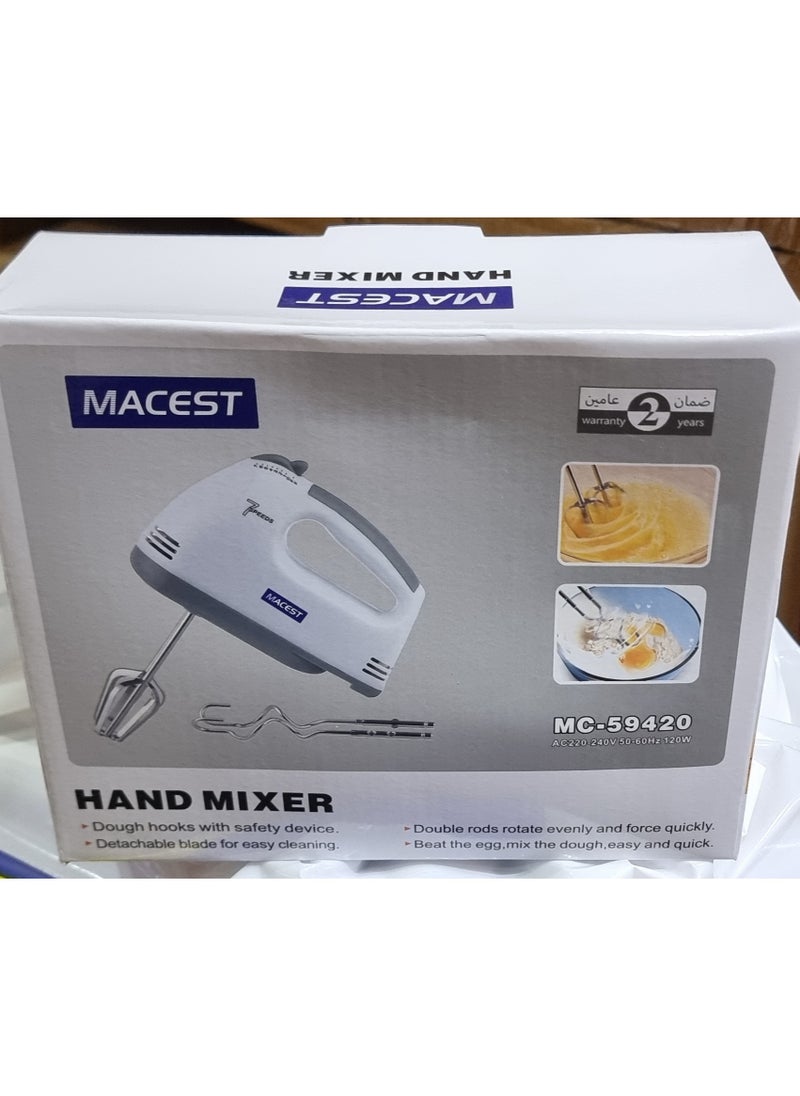 MACEST Electric Hand Mixer With 7 Speeds 120 W  - Image 3
